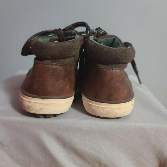 Cat & Jack Brown Boots Toodler Size 9  lace up - Picture 6 of 7